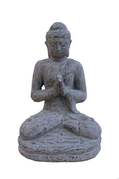 Bouddha assis prieur en pierre de lave - Indonésie