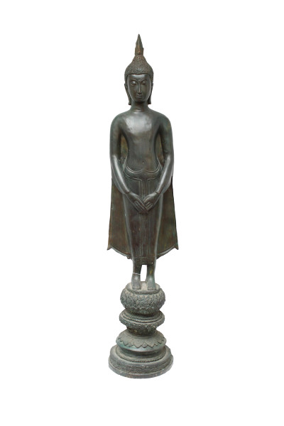 Bouddha debout en bronze. Thailande