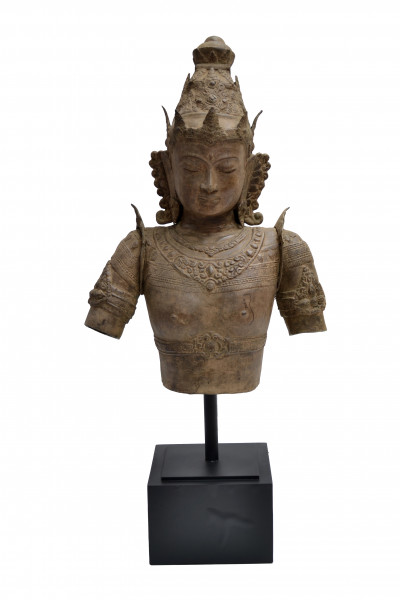 Buste Tara Shiva en bronze sur socle