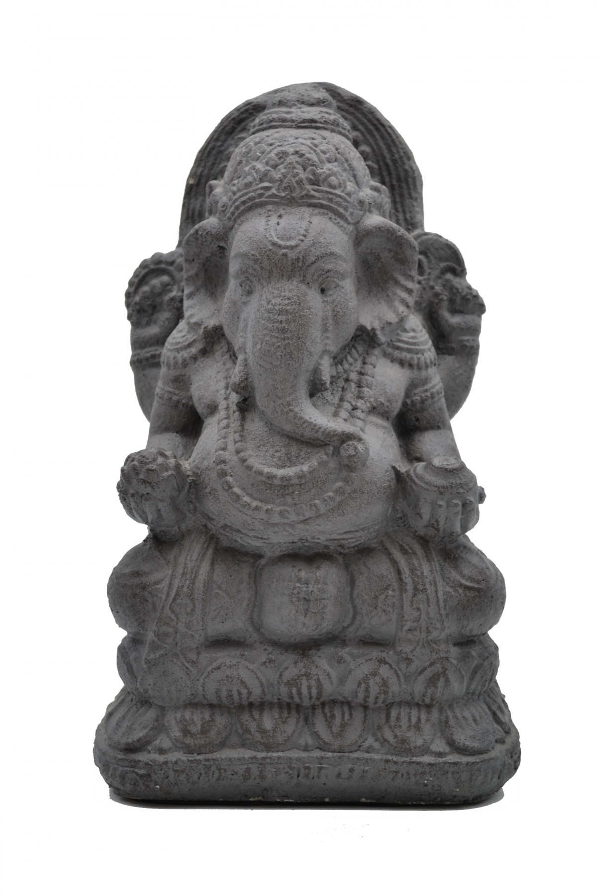 Ganesh assis en pierre de lave reconst. 1
