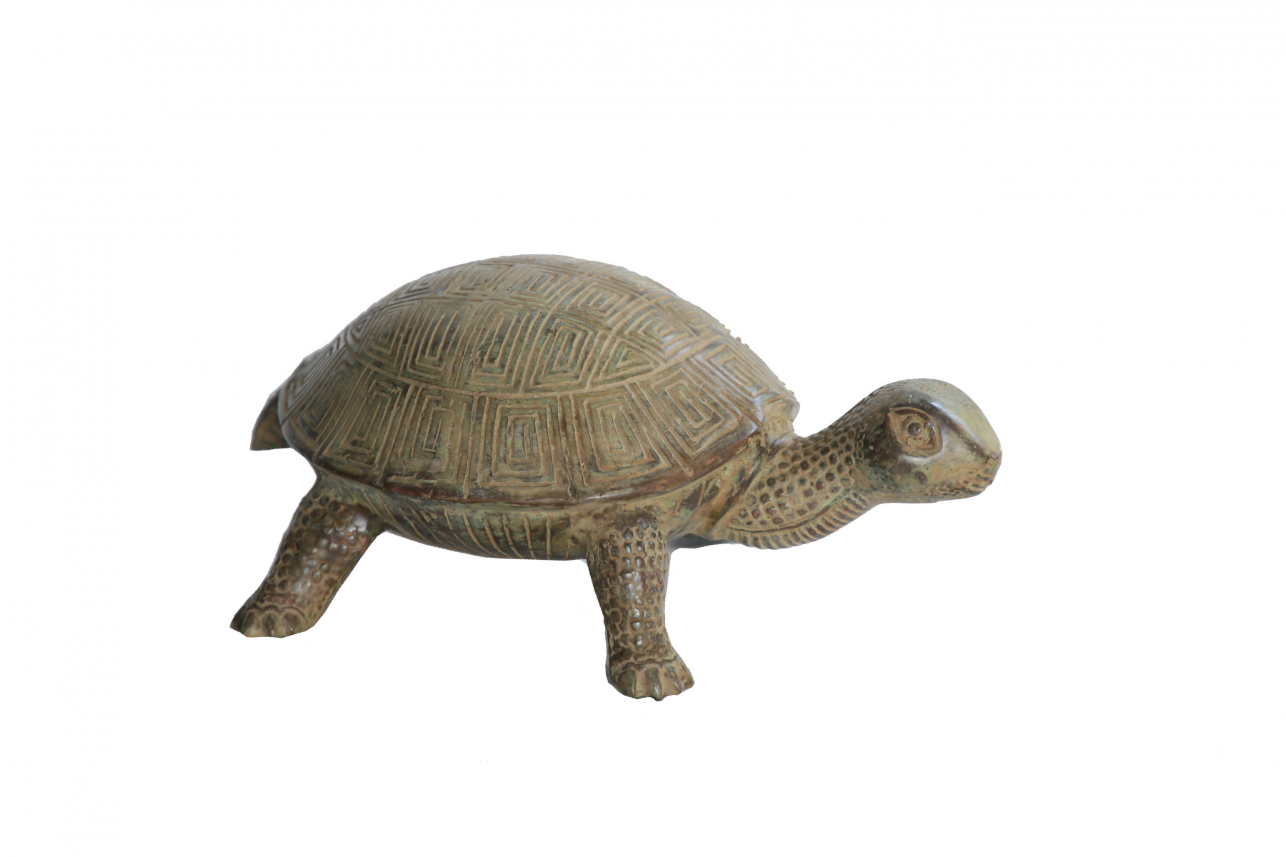 Grande tortue en bronze oxydé 1