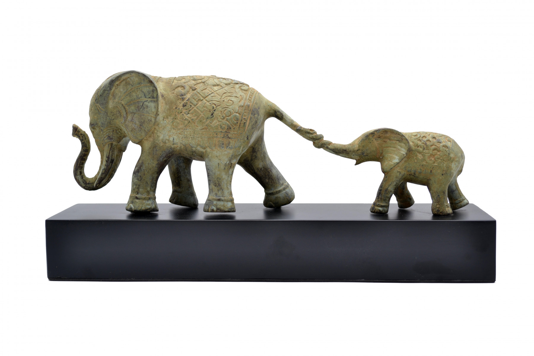 Eléphant & éléphanteau bronze 1