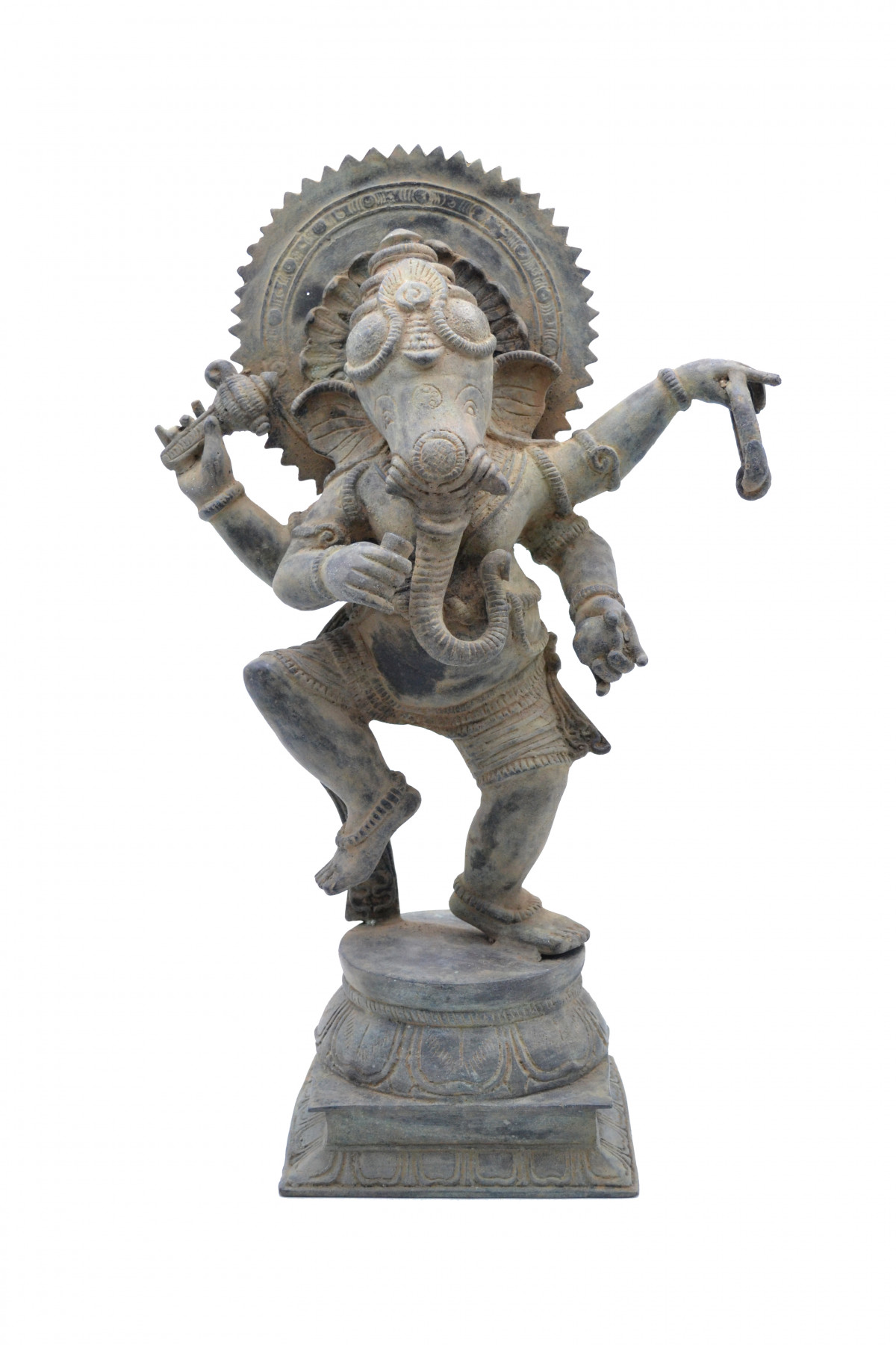 Ganesh en bronze oxydé Dansant