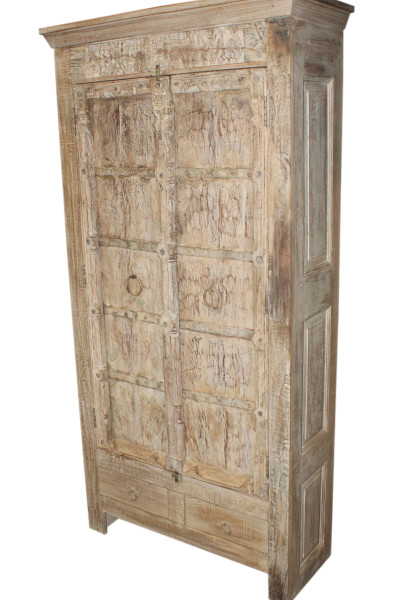 Meuble ancienne porte patiné . Inde