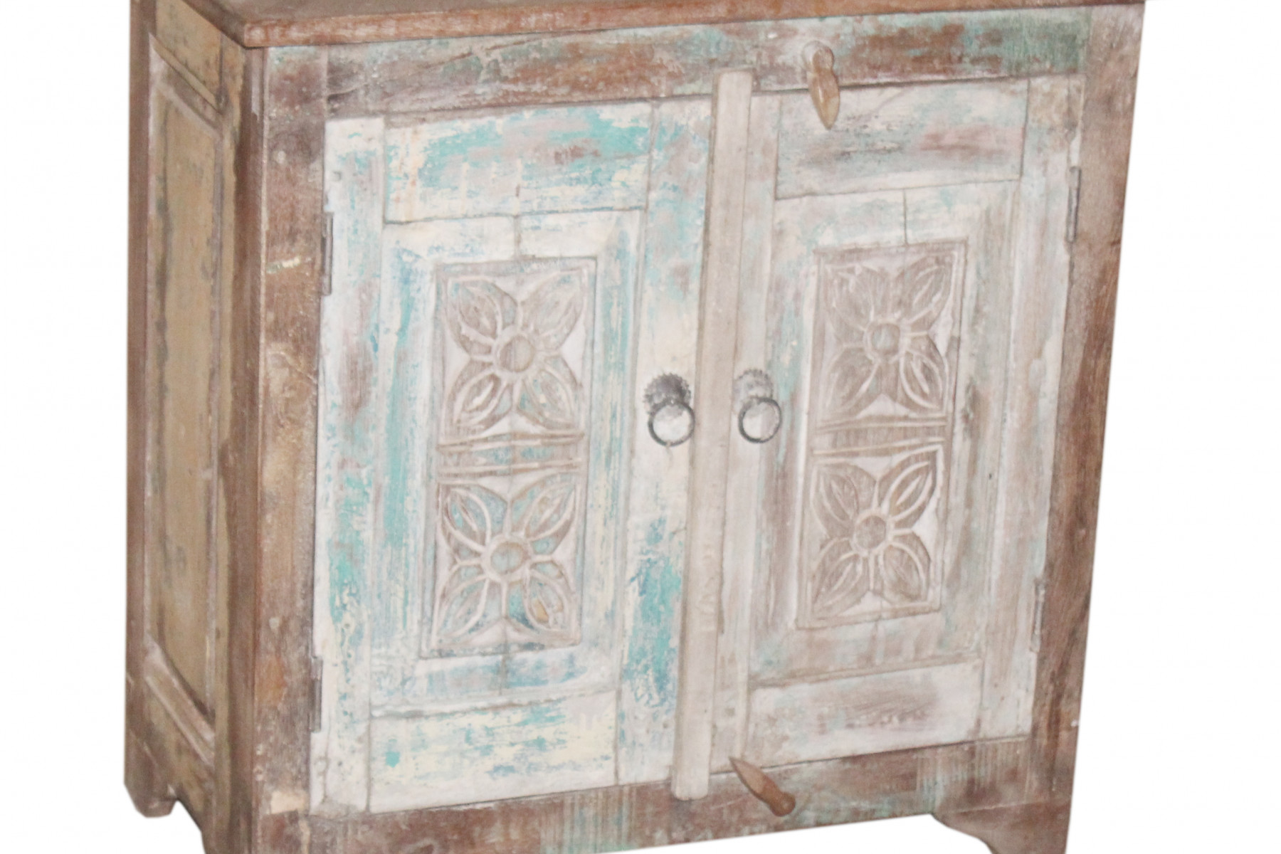 Ancien Volet/vitrine En Bois D'Inde - Décoratif Antique - Dimensions 84x82cm