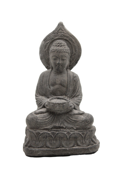  Bouddha bougeoir pierre de lave