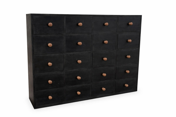 Solid Wood Cabinet – Wenge Finish – 20 Drawers
