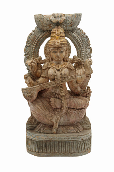 Statuette de Shiva sculpté en bois - Inde du Sud