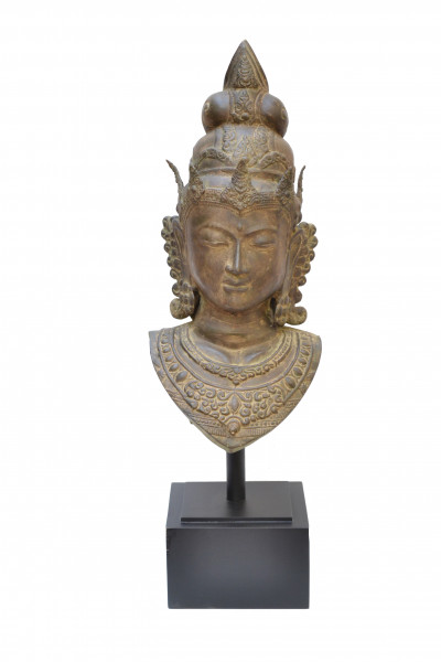 Tête de shiva en bronze